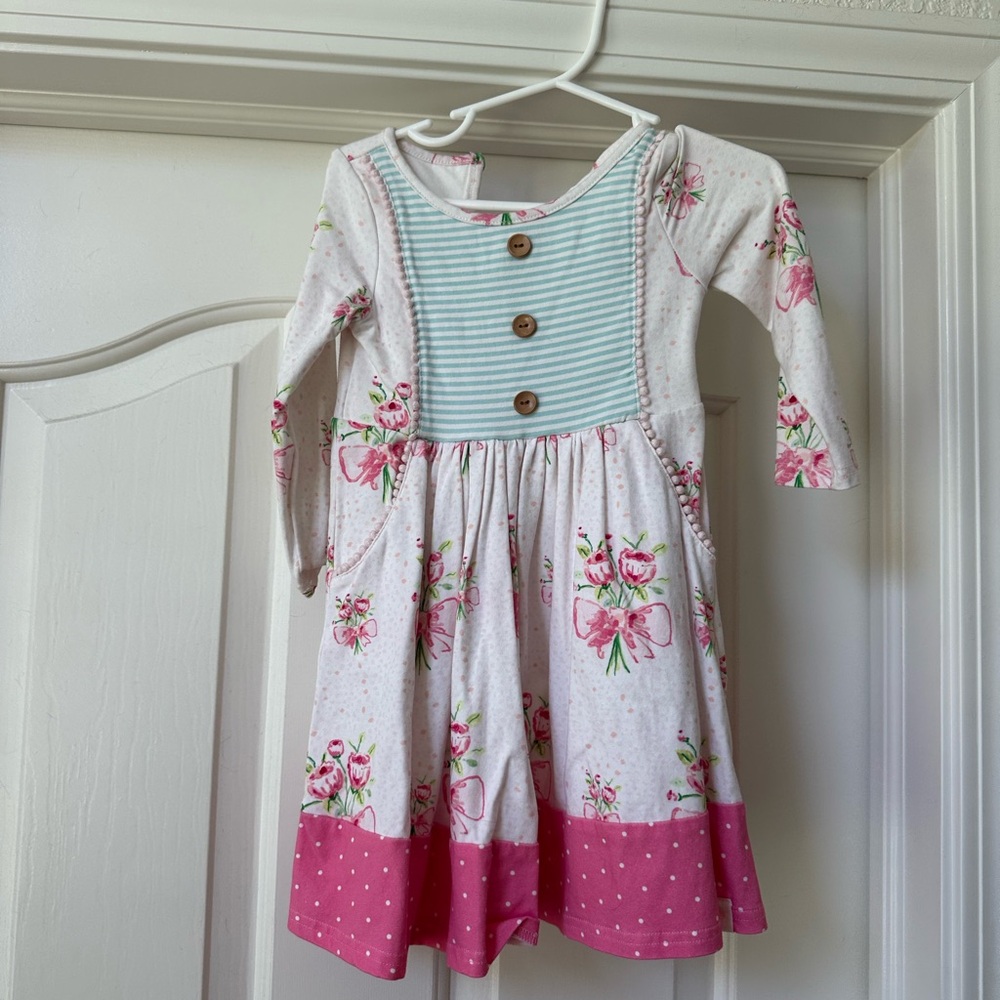 Sweethoney Sweetheart Bouquet Dress- 3t